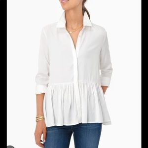 Tuckernuck white peplum button down